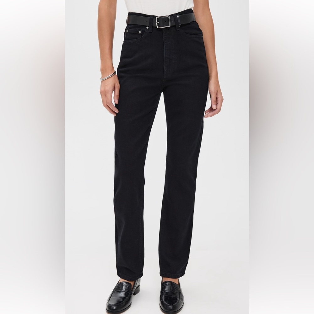 NWT DL1961 Kristy High Rise Cigarette Jeans in Black SIZE 25